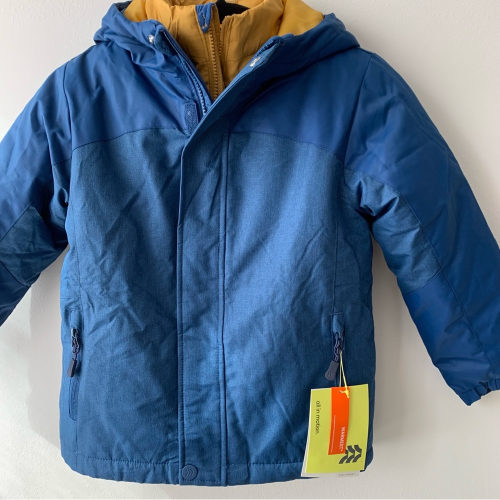 All in Motion 3 in 1 Winter Coat Boys‎ Sz 6/7 NWT - Picture 4 of 8